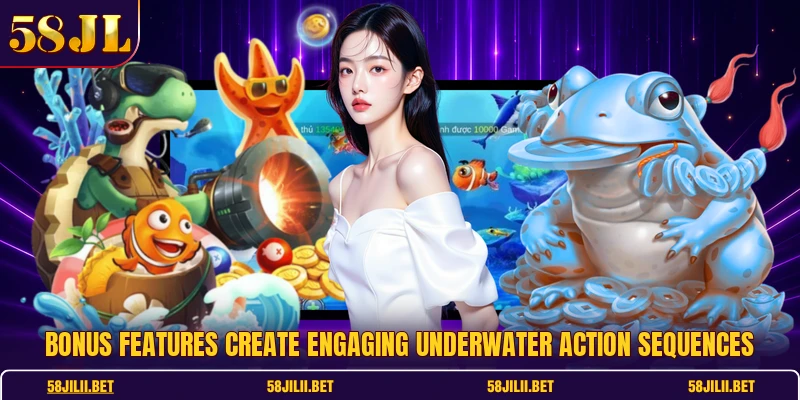 Bonus features create engaging underwater action sequences