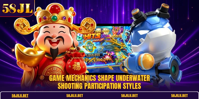 Game mechanics shape underwater shooting participation styles