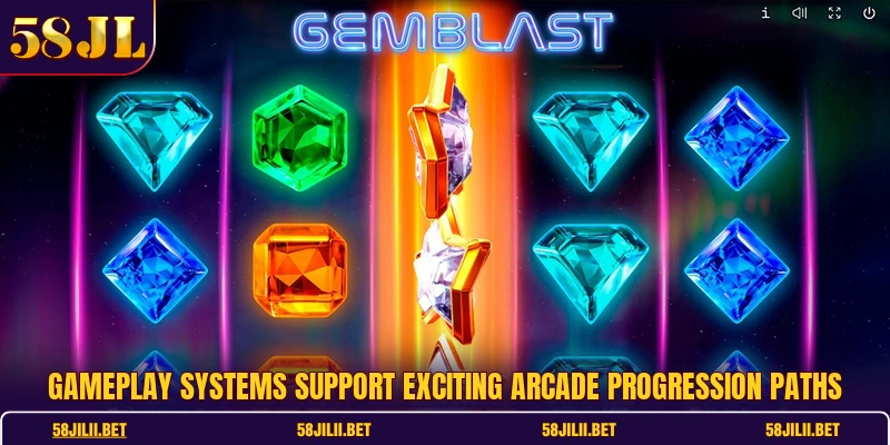 Gameplay systems support exciting arcade progression paths