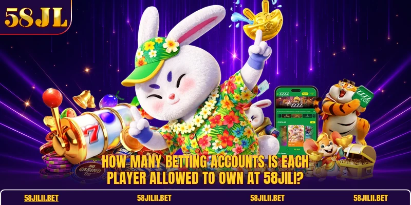 How many betting accounts is each player allowed to own at 58jili?