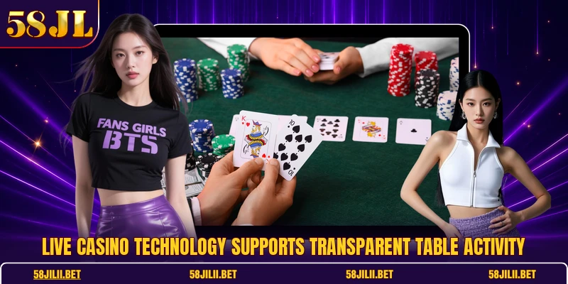 Live casino technology supports transparent table activity