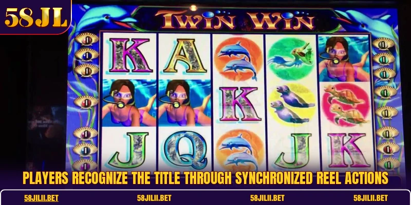 Players recognize the title through synchronized reel actions