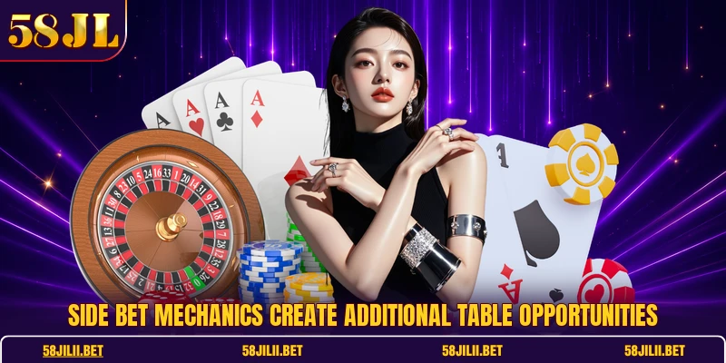 Side bet mechanics create additional table opportunities