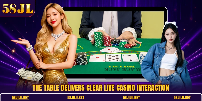 The table delivers clear live casino interaction
