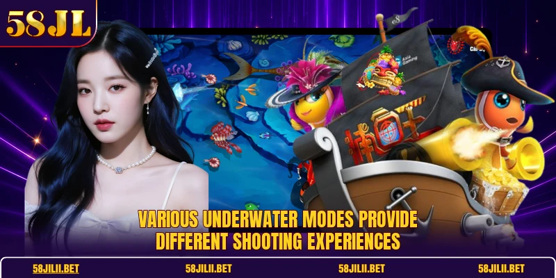 Various underwater modes provide different shooting experiences